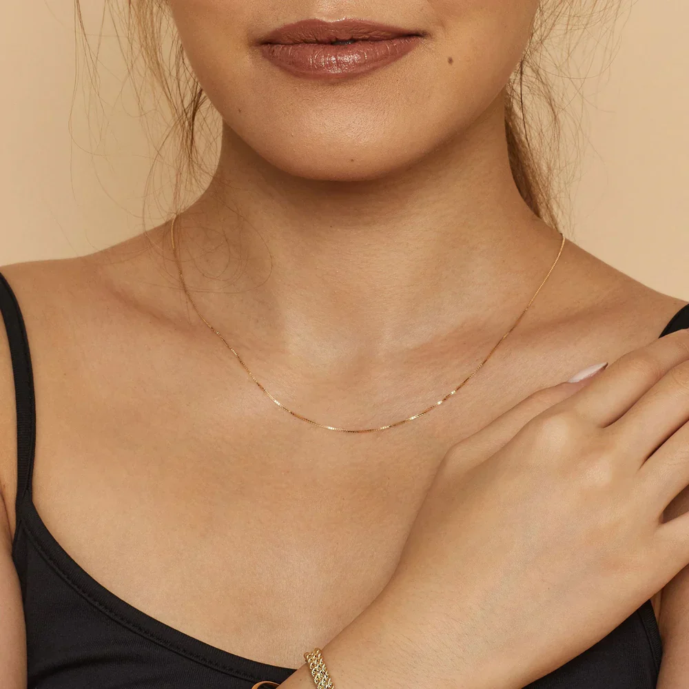Bodega Box Necklace | White Gold - Image 4